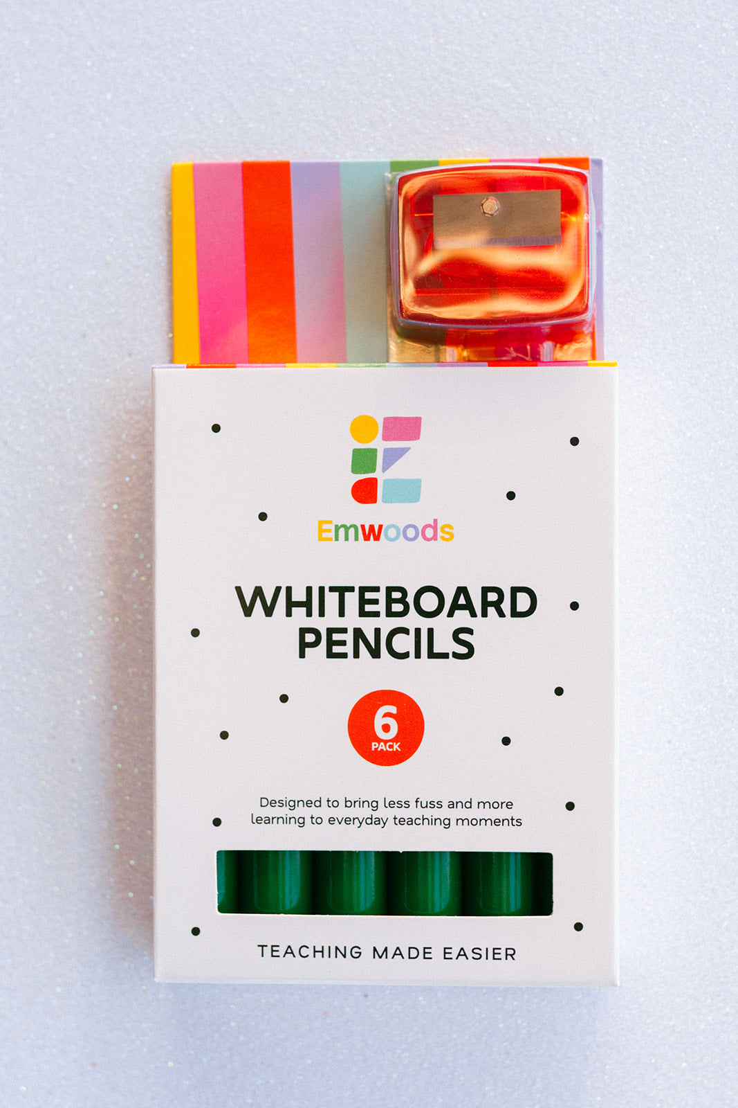 6 Single Colour Whiteboard Pencils