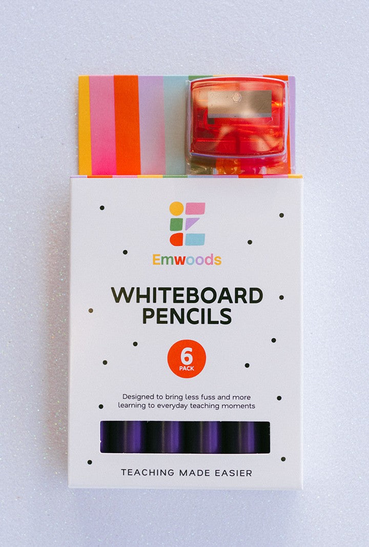 6 Single Colour Whiteboard Pencils