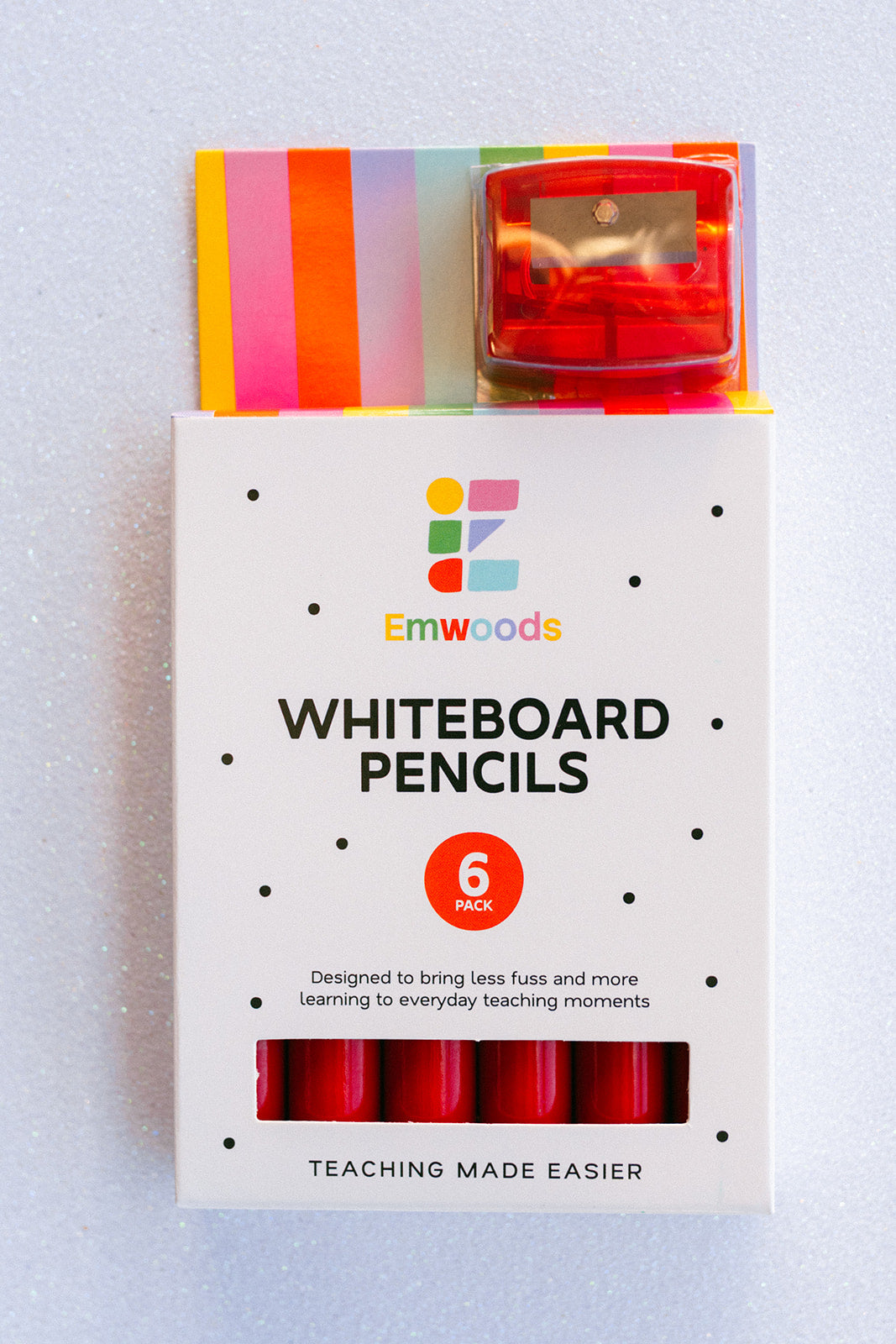 6 Single Colour Whiteboard Pencils