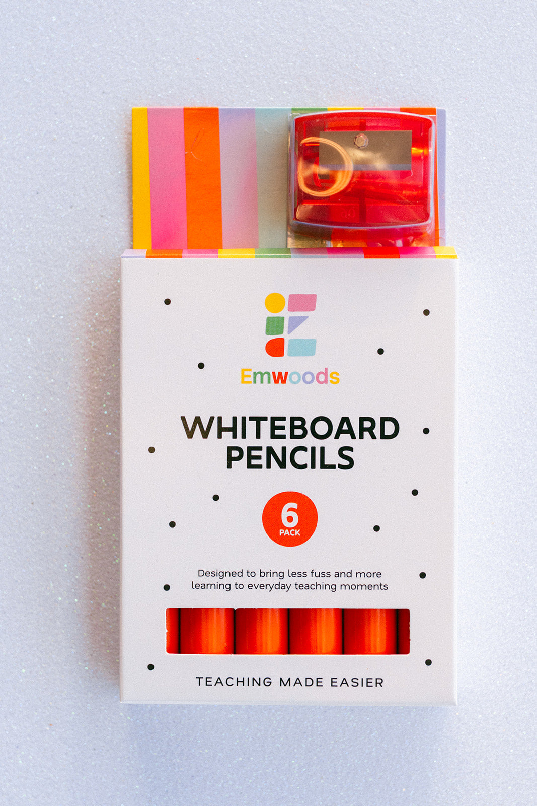 6 Single Colour Whiteboard Pencils